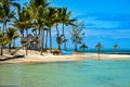 Heavenly beach on mauritius island