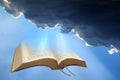 Heavenly bible spiritual light Royalty Free Stock Photo