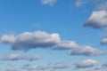 Heavenly bright blue sky with white, fluffy could. Background from clouds