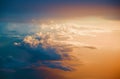 Heavenly Clouds in the Earths Atmosphere at Sunset Royalty Free Stock Photo