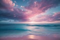 Heavenly Hues: Pink Clouds Dancing on Azure Waters