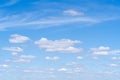 Heavenly landscape with cirrus and cumulus clouds Royalty Free Stock Photo