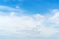 Heavenly landscape with cirrus and high-altitude cumulus clouds Royalty Free Stock Photo