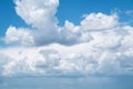 Heavenly landscape with cumulus clouds Royalty Free Stock Photo