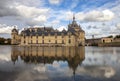 Heavenly landscape over Chateau Chantilly is an object of cultural and historical heritage