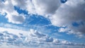 Heavenly landscape. The weather is nice summer sunny. Natural background blue sky with beautiful clouds with copy space Royalty Free Stock Photo