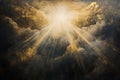 Heavenly Light Illuminating Clouds Royalty Free Stock Photo
