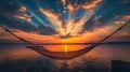 Heavenly Repose: Hammock Serenity Under Twilight Skies