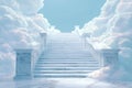Heavenly Staircase Surrounded by Clouds and Light Royalty Free Stock Photo