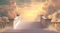 Heavenly Staircase Surrounded by Clouds and Light Royalty Free Stock Photo