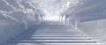 Heavenly Staircase Surrounded by Clouds and Light Royalty Free Stock Photo