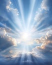 Heavenly sunrays clouds sky spiritual god light