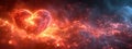 Heavenly Valentine: Floating Heart in the Cosmos, a Romantic Journey Among the Cosmos