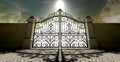 Heavens Closed Ornate Gates Royalty Free Stock Photo