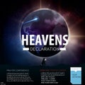 Heavens declarations Christian religious design for prayer conference.