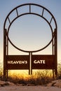 Heavens Gate knocking on Heavens door. Exit or entrance in and out Royalty Free Stock Photo