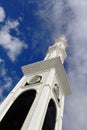 Heavenward minaret mosque. Astana Kazakhstan Royalty Free Stock Photo