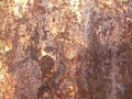 Heavily Corrugated Reddish Metal Texture