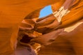 Heavily eroded spurs in lower Antelope Canyon, Page, Arizona