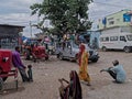 Heavily loaded with Passenger Jeep being used as a taxi