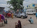 Heavily loaded with Passenger Jeep being used as a taxi