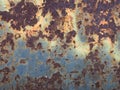 Heavily ruined metal surface textured background