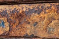 Heavily rusted and corroded metal sheet