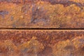 Heavily rusted and corroded metal sheet