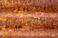 Heavily rusted iron texture with swirl pattern Royalty Free Stock Photo