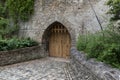 Arched entrance and Portcullis, Malahide Castle, Ireland Royalty Free Stock Photo