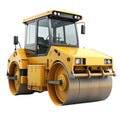 Asphalt roller on white background Royalty Free Stock Photo