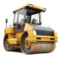 Asphalt roller on white background Royalty Free Stock Photo