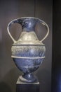 Heavy bucchero Etruscan amphora, 7th Century BC
