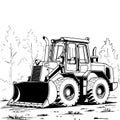 Heavy bulldozer machine Royalty Free Stock Photo