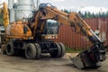 Heavy Bulldozer in the Parking lot Royalty Free Stock Photo