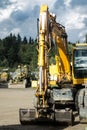 Heavy Bulldozer in the Parking lot Royalty Free Stock Photo