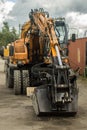 Heavy Bulldozer in the Parking lot Royalty Free Stock Photo