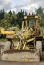 Heavy Bulldozer in the Parking lot Royalty Free Stock Photo