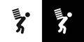 Heavy Burden Icon logo set vector Royalty Free Stock Photo