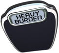 Heavy Burden Scale Words Difficult Task Duty Royalty Free Stock Photo