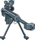 Heavy caliber sniper rifle Royalty Free Stock Photo