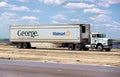 Heavy Cargo on the Road. Walmart Royalty Free Stock Photo