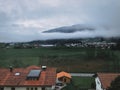 Heavy clouds in the AllgÃ¤u mountains in Bavaria Germany