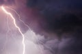 Heavy clouds bringing thunder, lightnings and storm Royalty Free Stock Photo