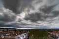 Heavy clouds but no rain. Dark dramatic sky with a stormy gray clouds just before storm - nature photography. The rain