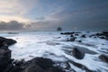 Heavy clouds over Reykjanes in Iceland