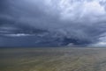 Heavy clouds at the seashore Royalty Free Stock Photo