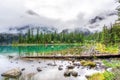 Lake O`Hara at Sargent`s Point in the Canadian Rockies of Yoho National Park Royalty Free Stock Photo