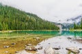 Lake O`Hara at Sargent`s Point in the Canadian Rockies of Yoho National Park Royalty Free Stock Photo