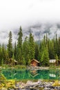 Lake O`Hara at Sargent`s Point in the Canadian Rockies of Yoho National Park Royalty Free Stock Photo